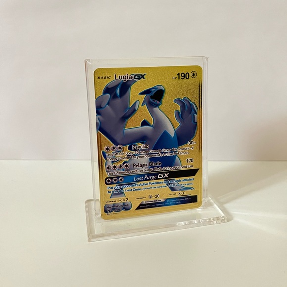 Pokemon Lugia GX 207/214 METAL GOLD CARD Collectible/Gift/Display - Picture 2 of 3